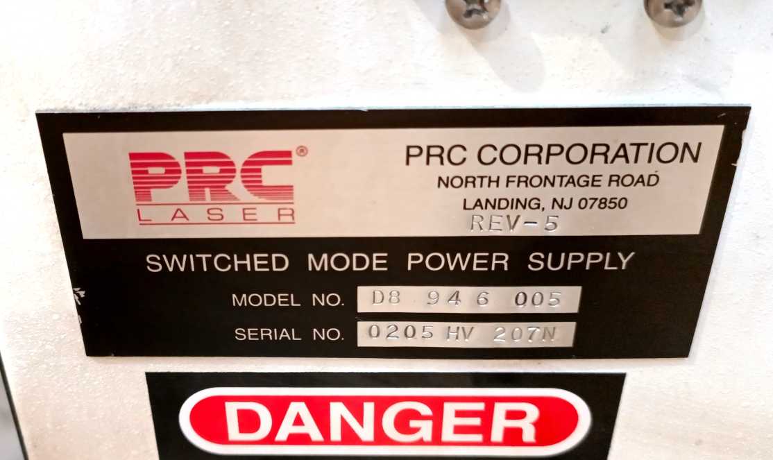 PRC LASER D8946005 Switching Mode Power Supply 20kV rev-5