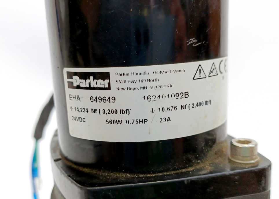 Parker 649649 Electro Hydraulic Actuator 24VDC 560W 4'' ( 102 mm) stroke