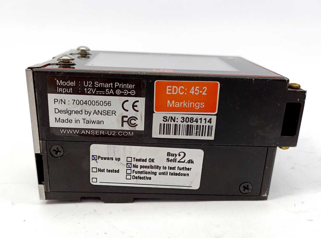ANSER U2 Smart 7004005056 Thermal Inkjet Printer + Remote controller