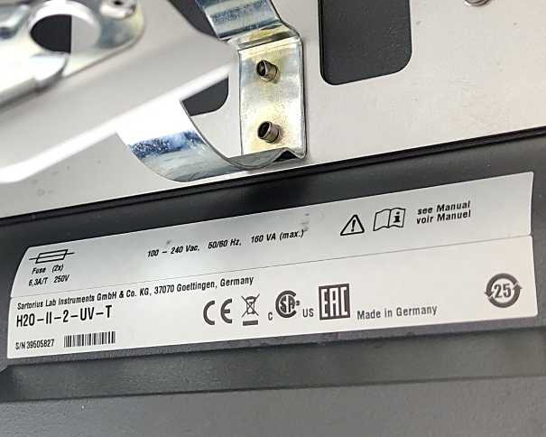 SARTORIUS H2O-II‑2‑UV‑T Comfort II Ultrapure Water w/ H2OPRO-ADM1 H2O-AOV-50