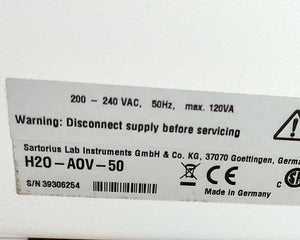 SARTORIUS H2O-II‑2‑UV‑T Comfort II Ultrapure Water w/ H2OPRO-ADM1 H2O-AOV-50