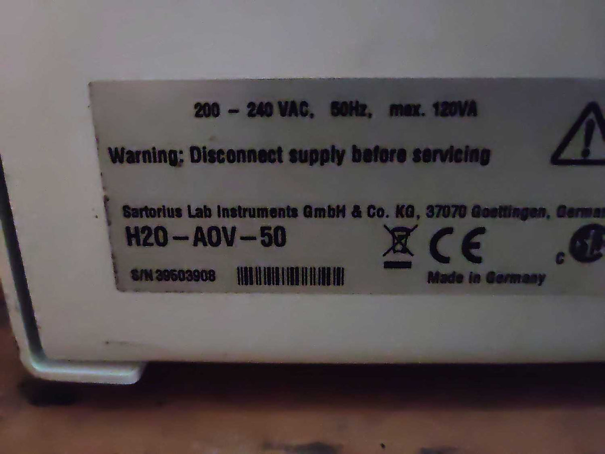 SARTORIUS H2O-II‑2‑UV‑T Comfort II Ultrapure Water w/ H2OPRO-ADM1 H2O-AOV-50