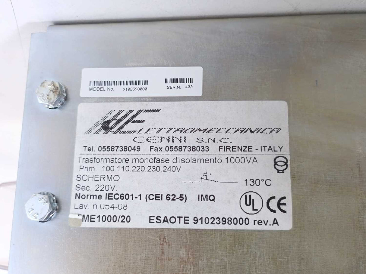 ESAOTE 9102398000 Isolation Transformer