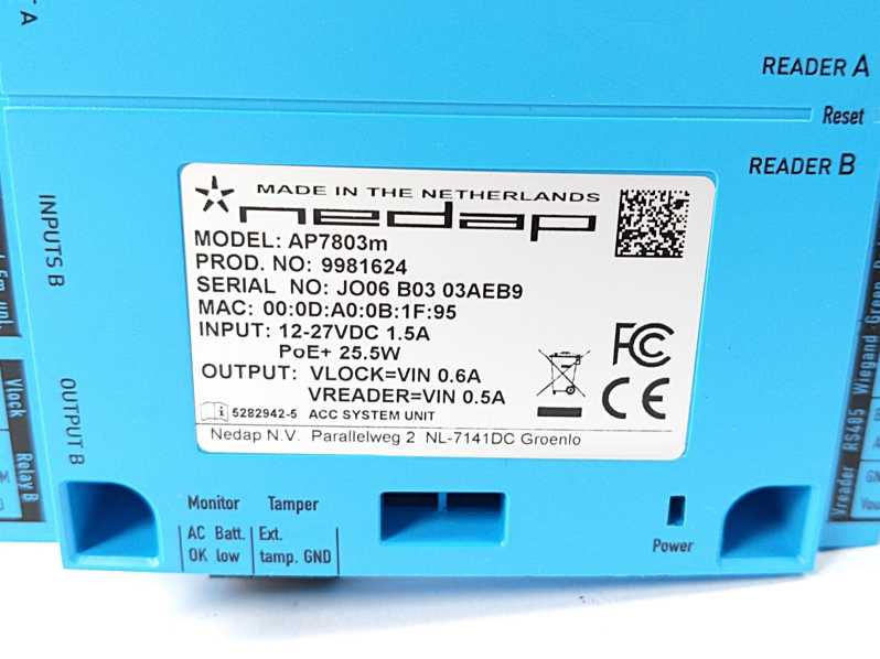 NEDAP AP7803m Door Controller Interface 9981624