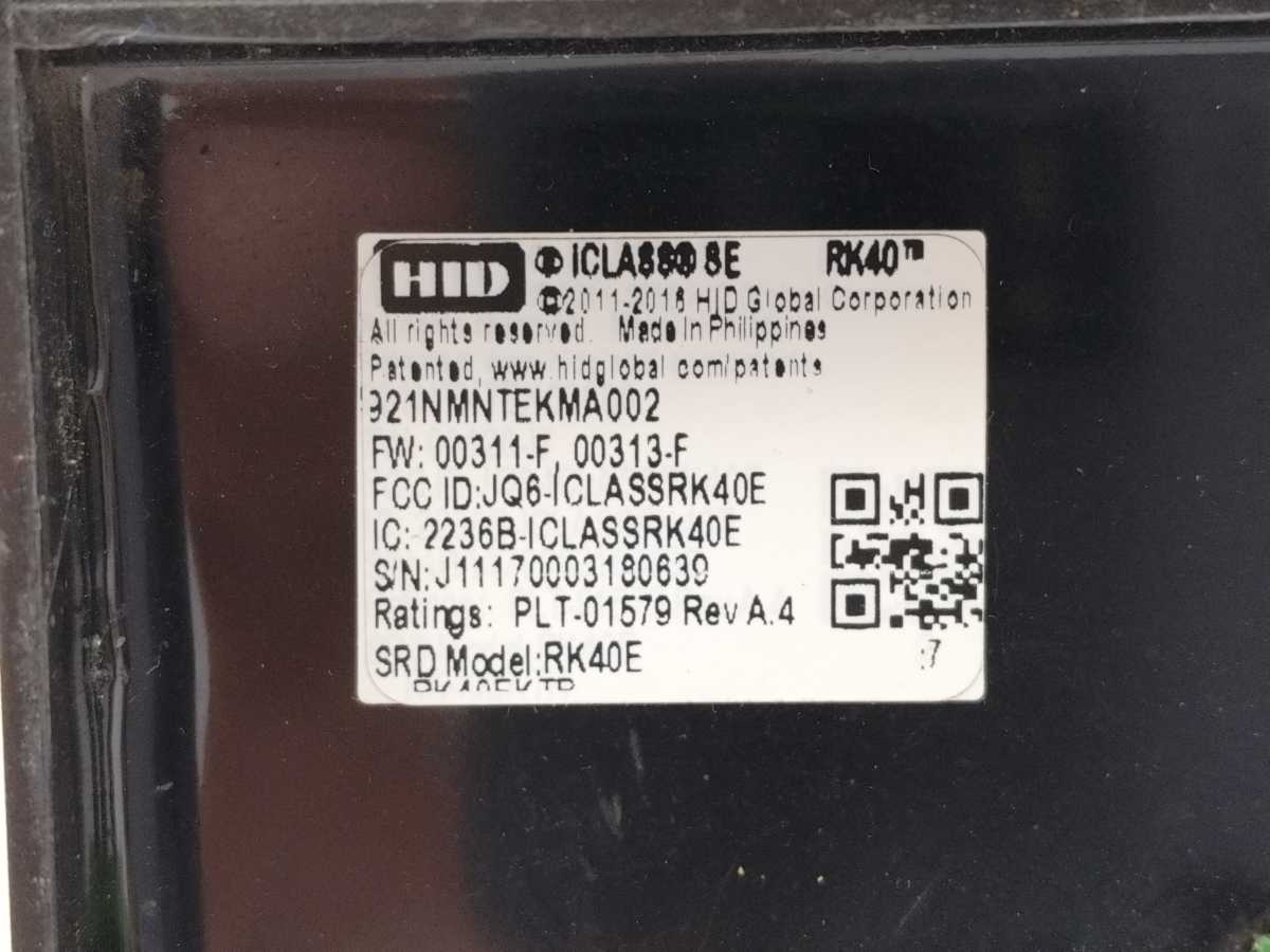 HID 921NTNTEKMA002 iCLASS SE RK40 W/ bluetooth module