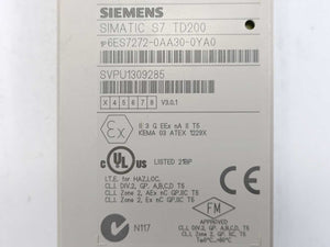 Siemens 6ES72720AA300YA0 LCD Text Display, PLC, TD 200