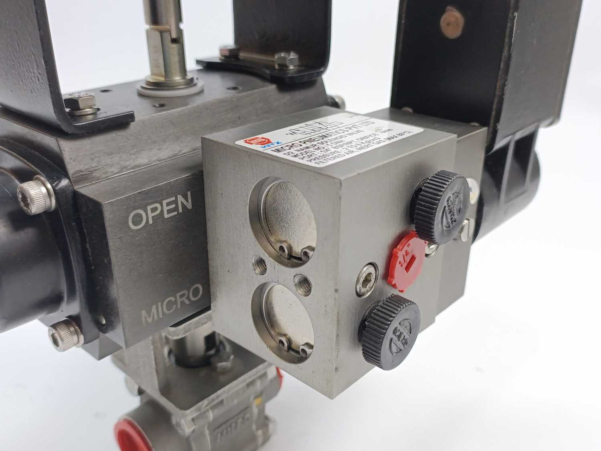Micro Pneumatics MD-50-F04  Ball Valve 3 Piece BALL-M3SW w. 5 DNH