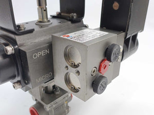 Micro Pneumatics MD-50-F04  Ball Valve 3 Piece BALL-M3SW w. 5 DNH