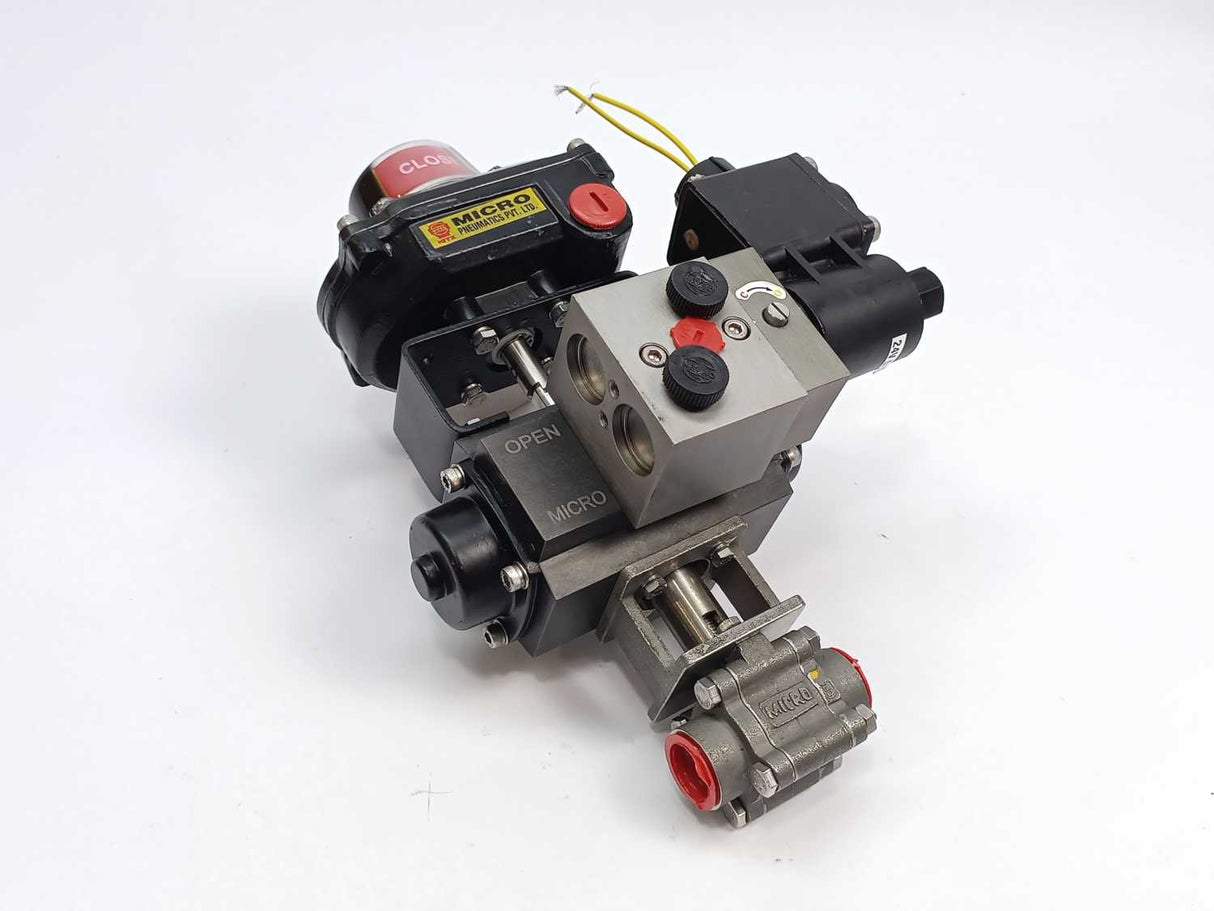 Micro Pneumatics MD-50-F04  Ball Valve 3 Piece BALL-M3SW w. 5 DNH