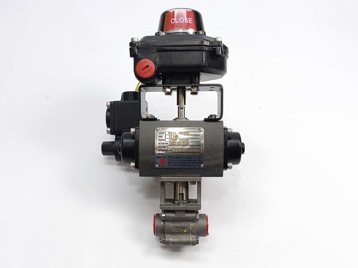 Micro Pneumatics MD-50-F04  Ball Valve 3 Piece BALL-M3SW w. 5 DNH