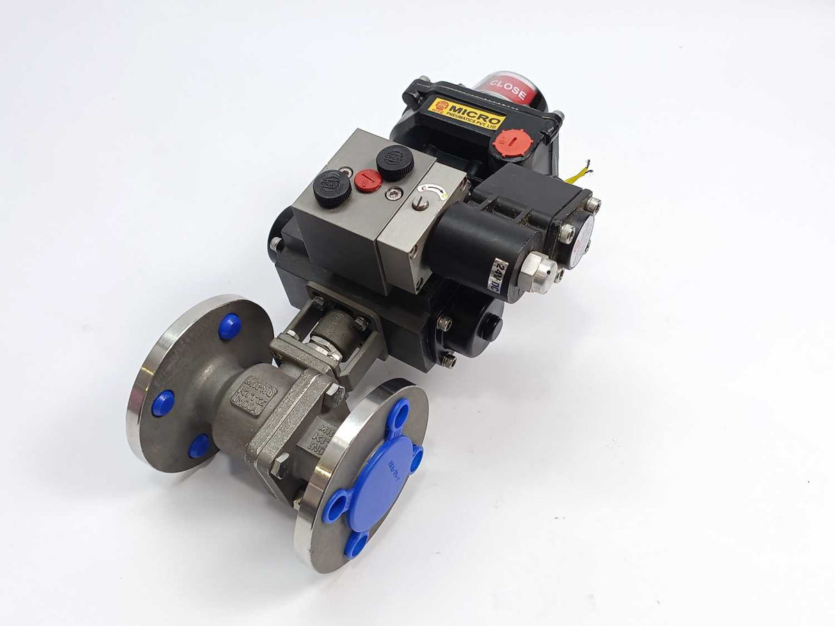Micro Pneumatics BALL-M2F Ball Valve 3 Piece with Actuator MD-50-F04
