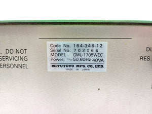 Mitutoyo GML-1705WEC Digital Readout for milling, lathe.