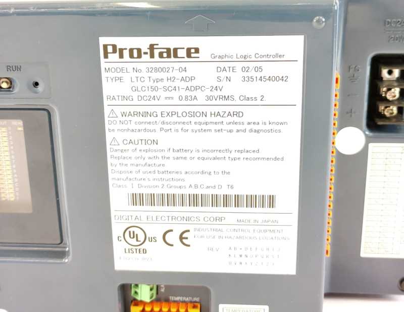 Pro-Face 3280027-04 Touch Screen GLC150-SC41-ADPC-24V