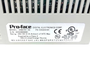 Pro-Face 3380701-02 FN-DA02AH41 2 Channel Digital/Analog Conversion unit