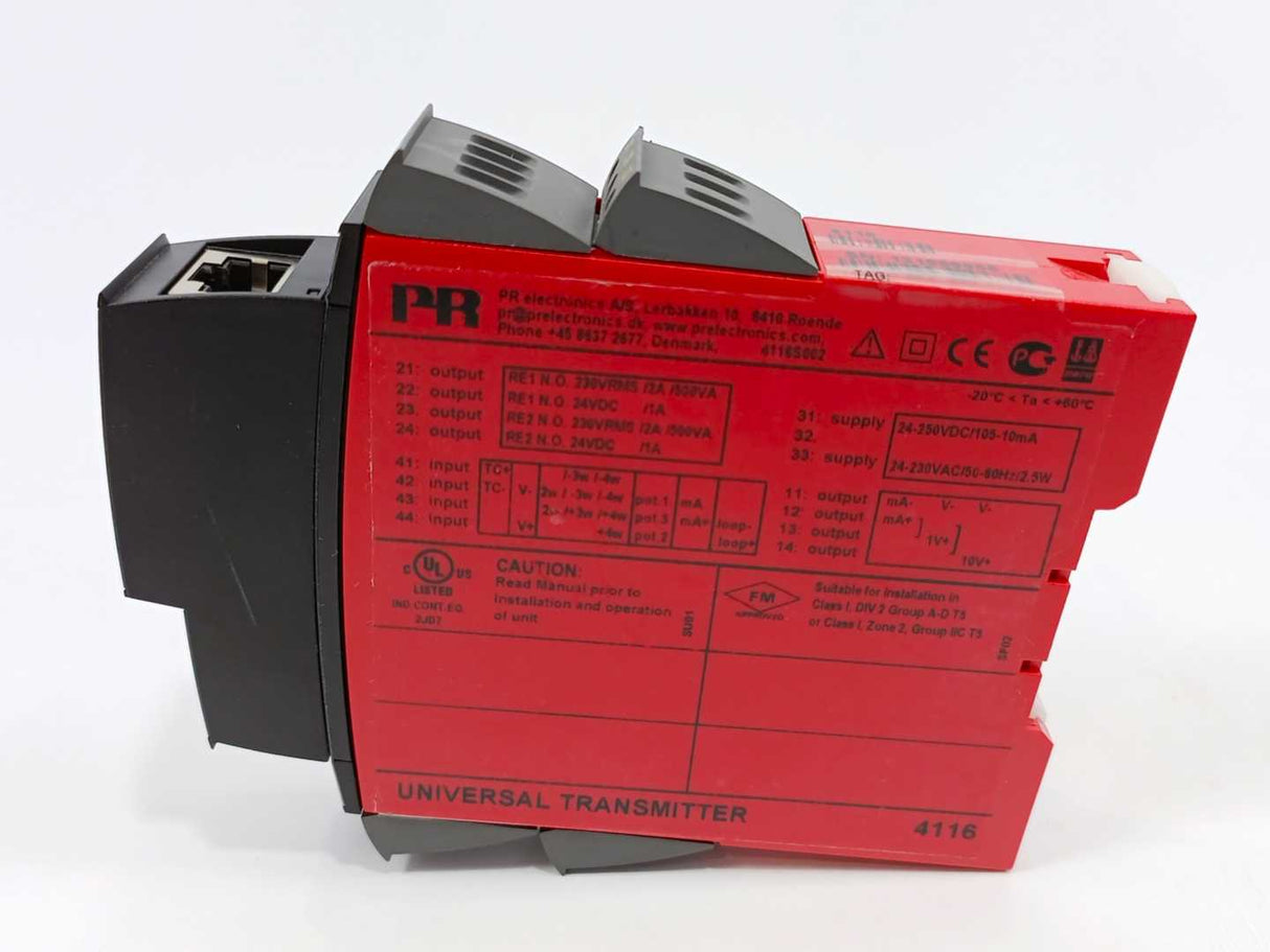 PR Electronics 4116 Universal Transmitter w/ 4511 Modbus Communication Enabler