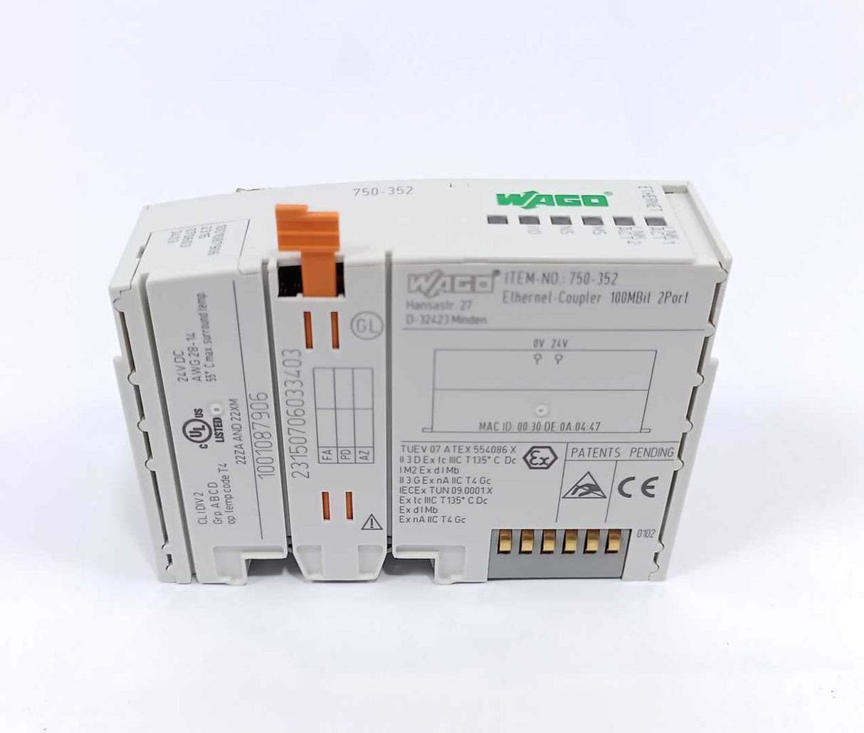 Wago 750-352 Ethernet-Coupler 100MBit 2Port
