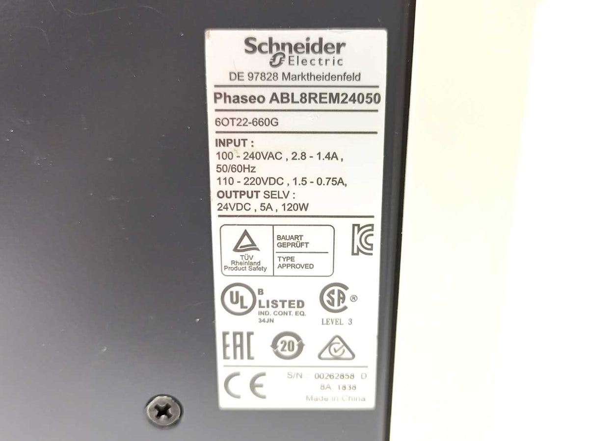 Schneider Electric ABL8 REM24050 Phaseo power supply 24V 5A