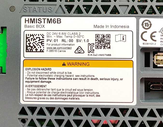 Schneider Electric HMISTM6B Touch Panel Screen Harmony ST6, SCREEN P/N: HMISTM62
