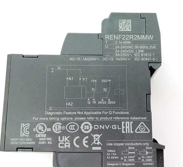 Schneider Electric RENF22R2MMW Multifunction Timer Relay, NFC