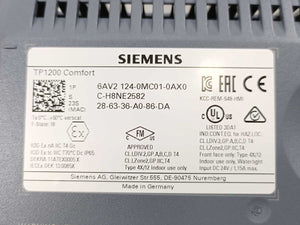 Siemens 6AV2124-0MC01-0AX0 TP1200 Comfort