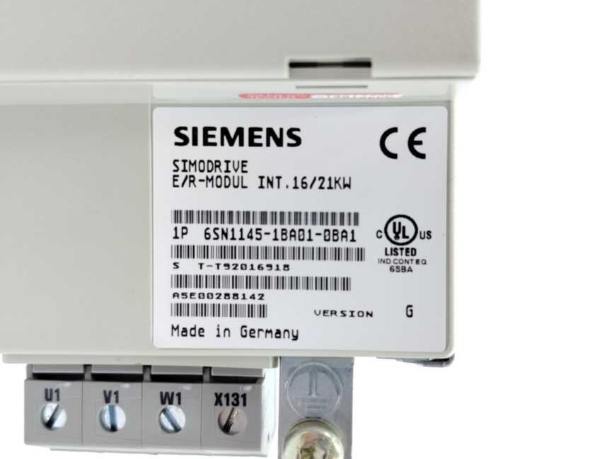 Siemens 6SN1145-1BA01-0BA1 Simodrive 611 E/R Modul INT.16/21KW like new.