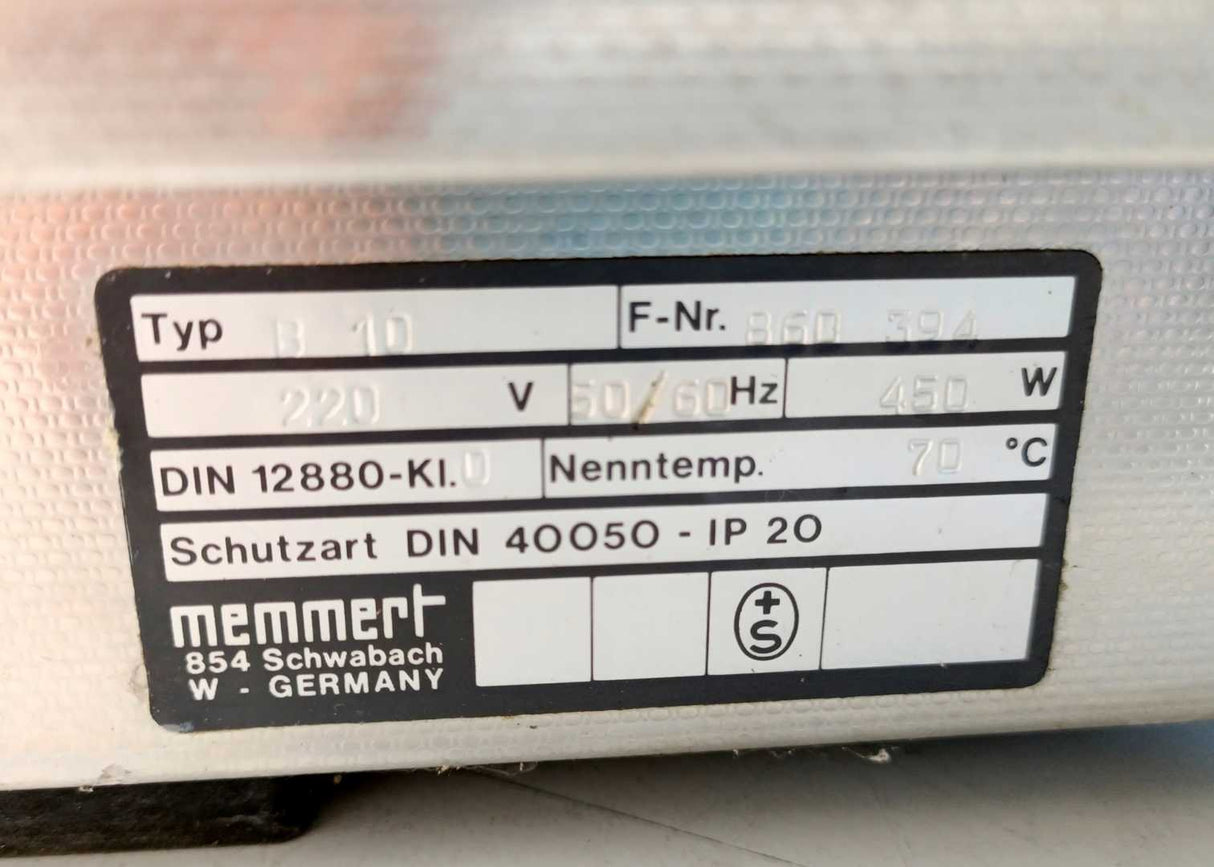 Memmert B 10 Incubator 5-70°C