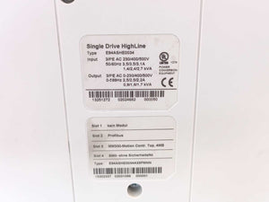 LENZE E94ASHE0034A33PMNN SINGLE DRIVE HIGHLINE E94ASHE0034