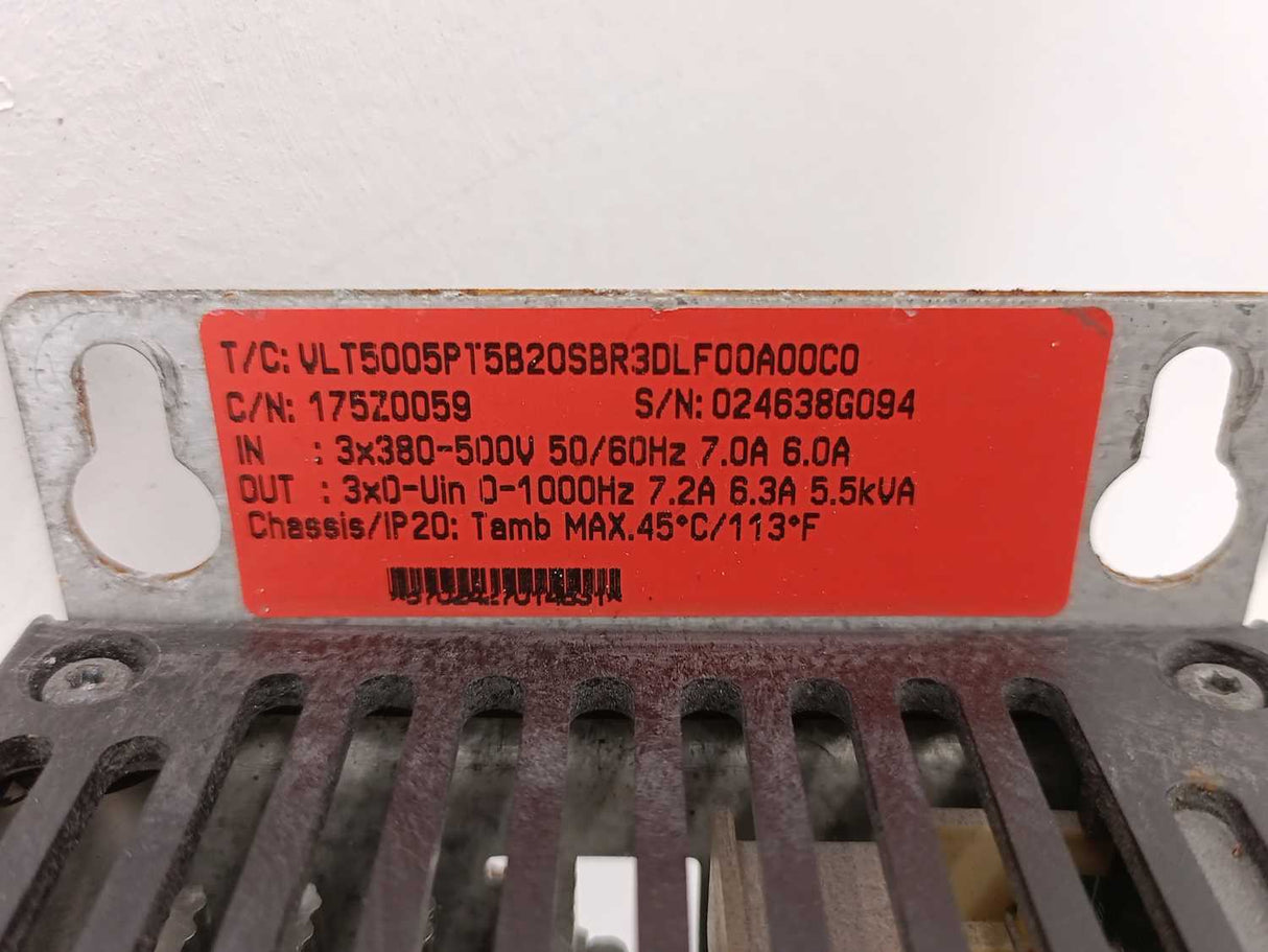 Danfoss 175Z0059 Frequency converter, VLT50005PT5B20SBR3DLF00A00C0