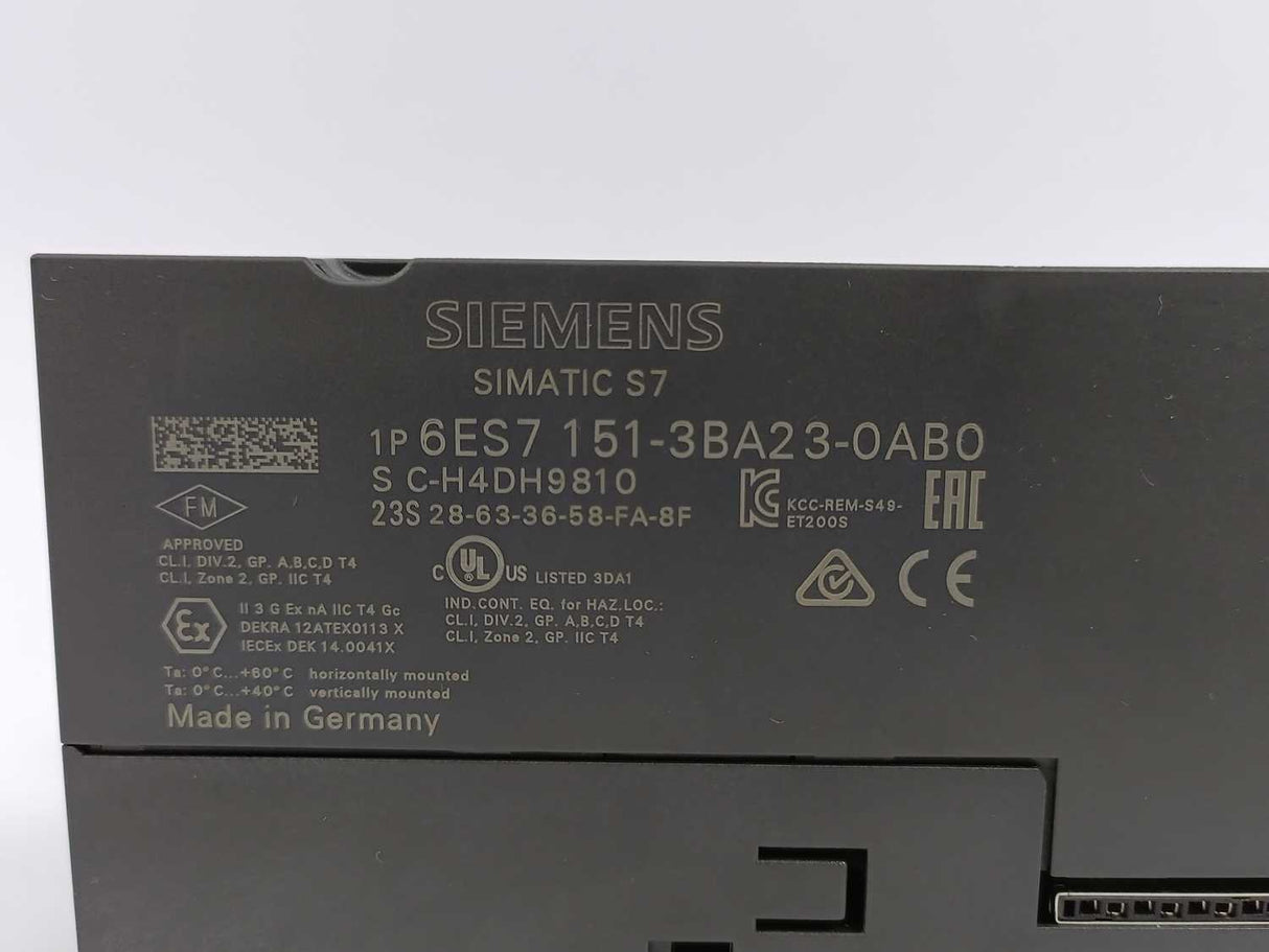 Siemens 6ES7151-3BA23-0AB0 Interface Module w/ Memory Card