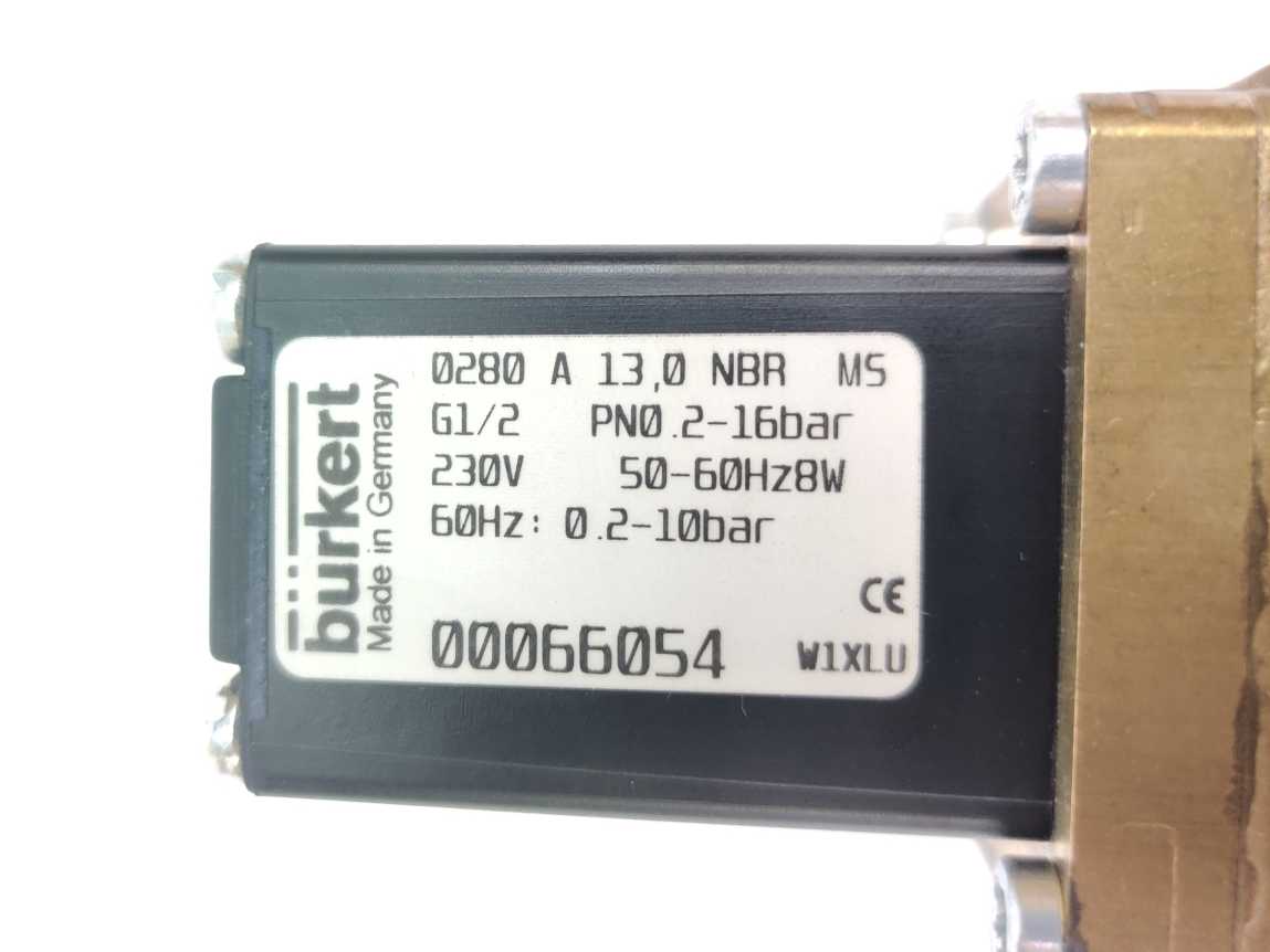 Burkert 00066054 Type 280 Solenoid Valve GETINGE Autoclave Spareparts