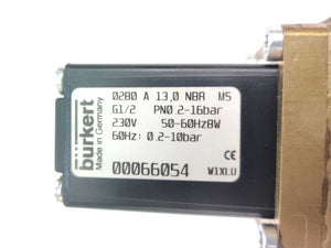 Burkert 00066054 Type 280 Solenoid Valve GETINGE Autoclave Spareparts