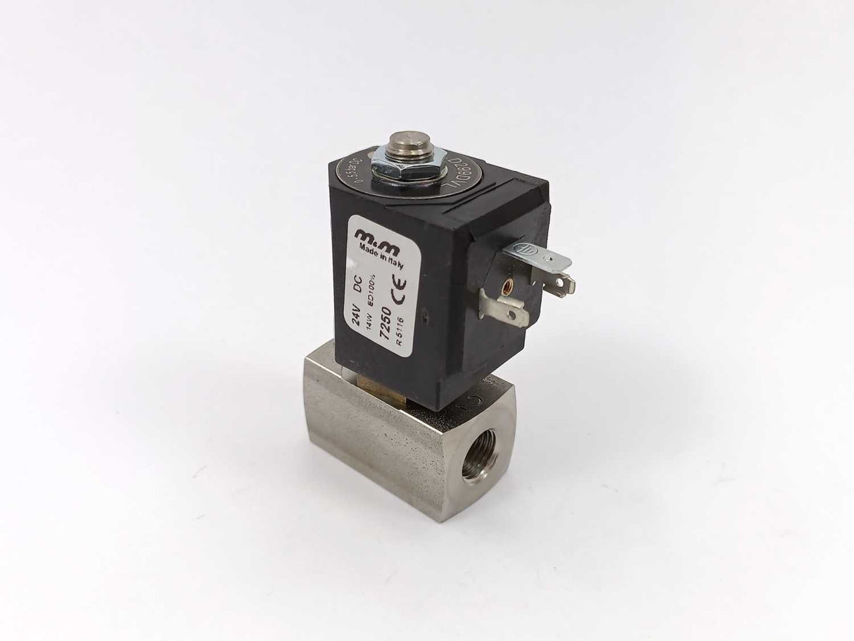 M&M D299DVL Solenoid Valve w/ 7250 24VDC Coil GETINGE Autoclave Spareparts