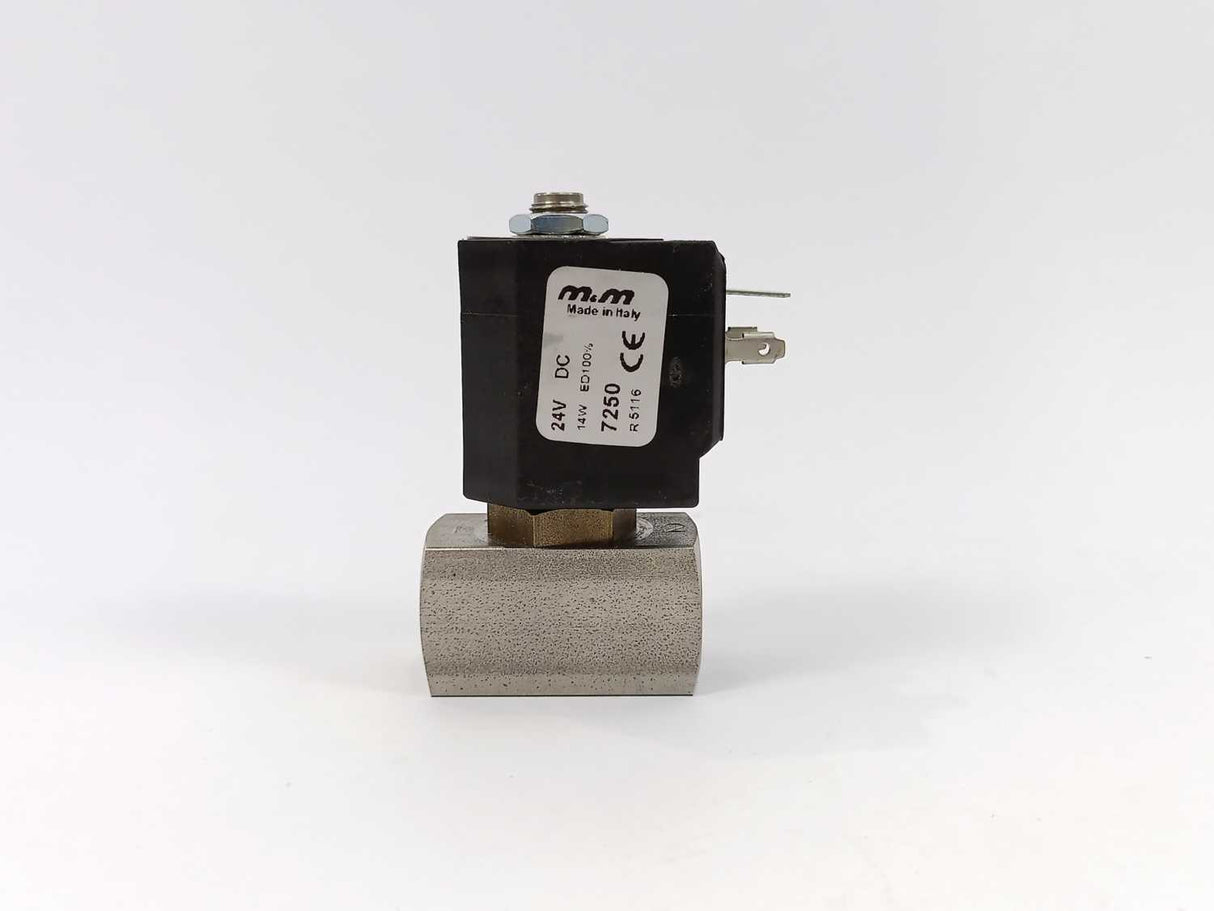 M&M D299DVL Solenoid Valve w/ 7250 24VDC Coil GETINGE Autoclave Spareparts