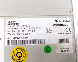 Schneider Automation MHDA1017N00 Lexium 17D Drive
