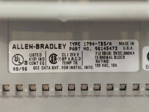 AB 1794-IB16 Ser. A 24 VDC SINK INPUT Module + 1794-TB3 Ser. A Base