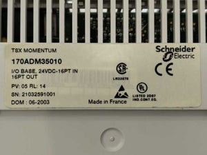Schneider Electric 170ADM35010 170FNT11001 TSX Momentum W/ 170FNT11001