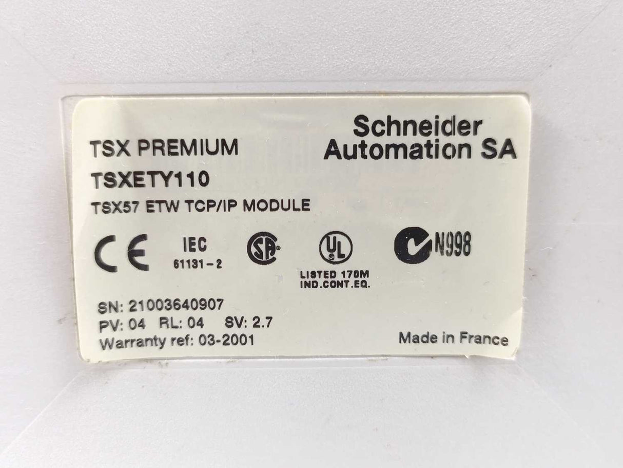 Schneider Automation TSXETY110 TSX Premium