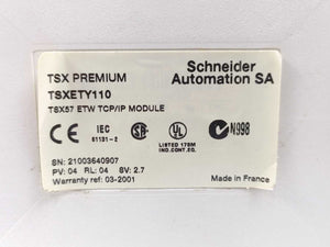 Schneider Automation TSXETY110 TSX Premium