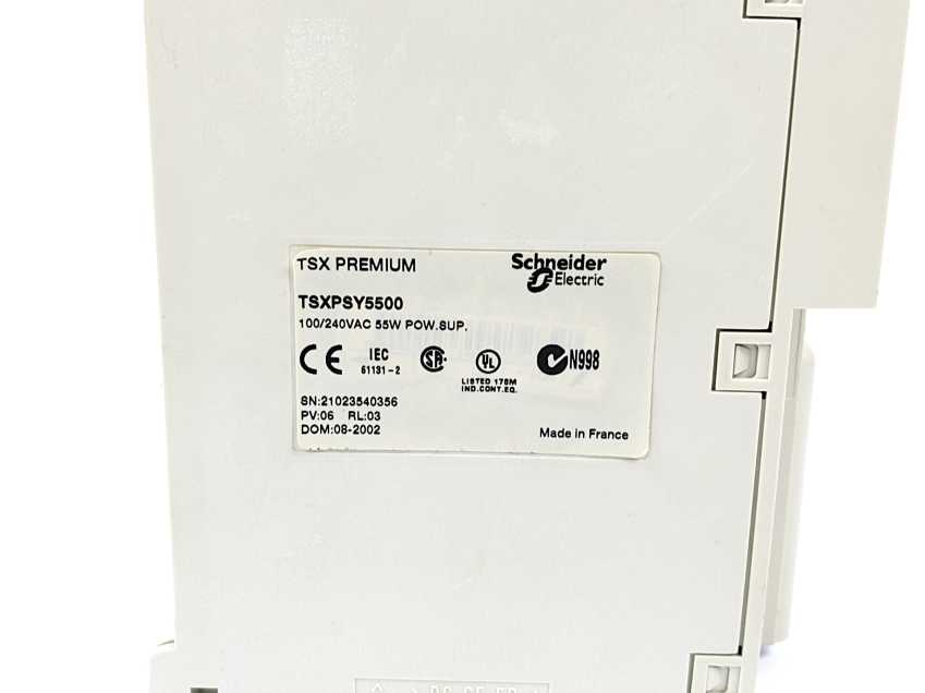 Schneider Electric TSXPSY5500 Power supply 100/240VAC 55W