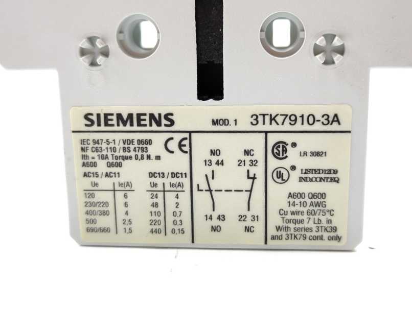 Siemens 3TK7910-3A Auxiliary Contact Block x10 pcs