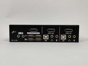Black Box KV9702A 2 Port Displayport KVM Switching With Audio + USB