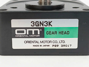 Oriental Motor 3GN3K GN Gearhead Parallel Shaft (3:1) (Metric Shaft)