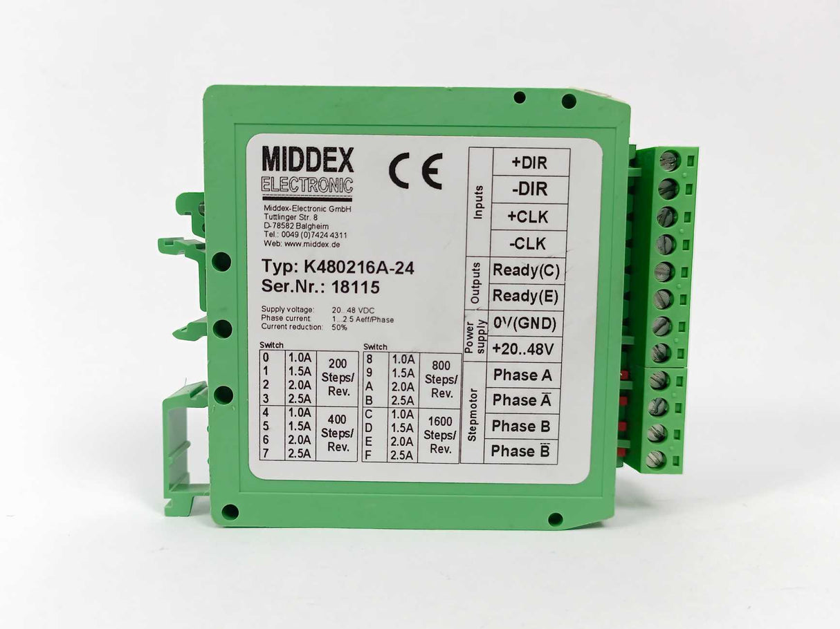 Middex Electronic K480216A-24 Two-Phase Stepper Motor Control 20-48VDC
