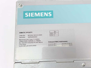 Siemens 6ES7647-6CG10-0GX0 SIMATIC IPC627C, 2 PCI Slots