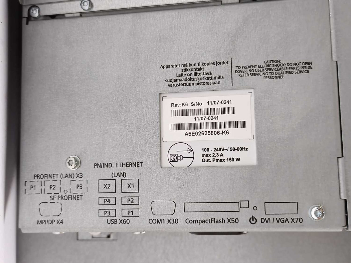 Siemens 6AV7894-0BD50-1BC0 SIMATIC HMI IPC677C