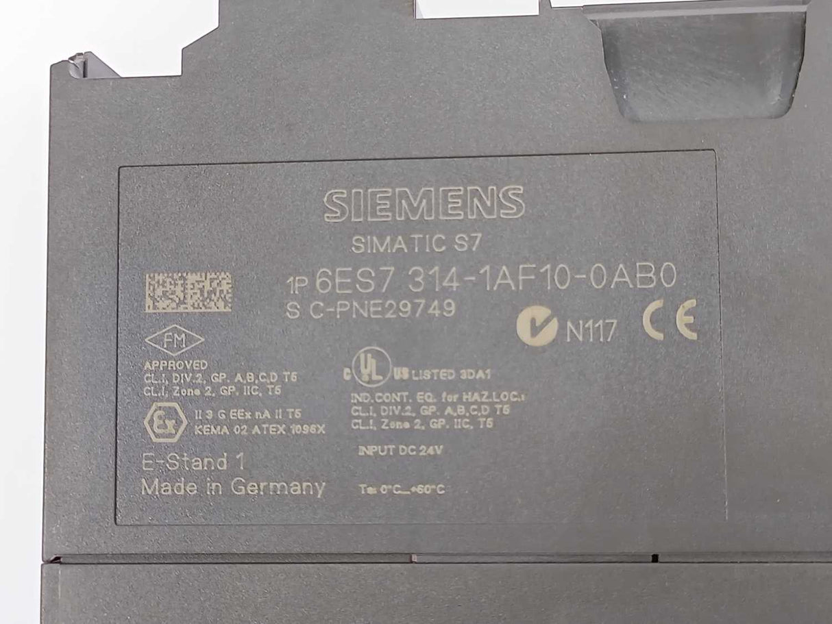 Siemens 6ES7314-1AF10-0AB0 SIMATIC S7-300, CPU Module