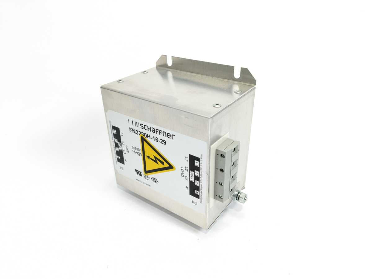 SCHAFFNER FN3280H-16-29 3-Phase EMI Line Filter 16A, 520/300 V ac, 60Hz