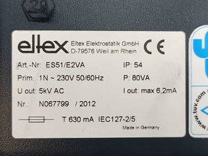 ELTEX ES51/E2VA Electrostatic Charging Generator