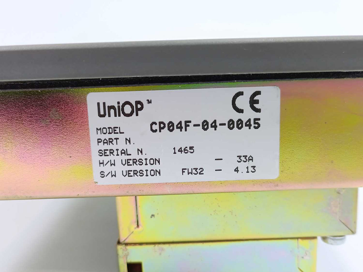 EXOR UNIOP CP04F-04-0045 MEDOS 2000 Touchpad Display Control