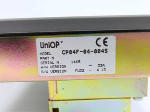 EXOR UNIOP CP04F-04-0045 MEDOS 2000 Touchpad Display Control